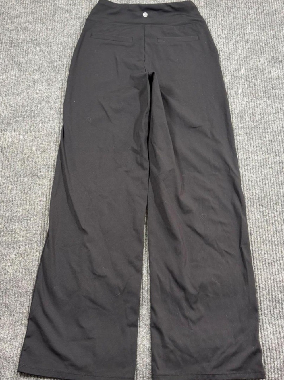 High-Rise Black Wide-Leg Women's Pants